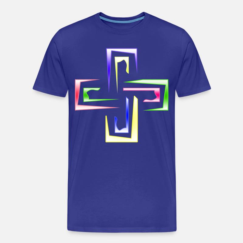 Neon Prism Frames abstraktes Logo - Männer Premium Bio T-Shirt - Königsblau