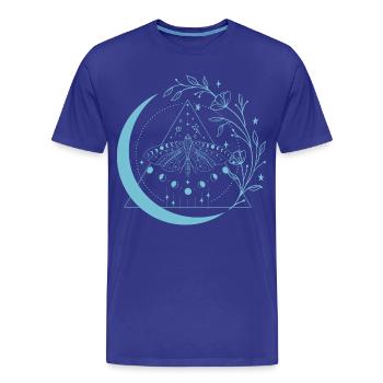 Fleurs de lune de mite - T-shirt bio Premium Homme - bleu roi - Devant - Damien (186cm)