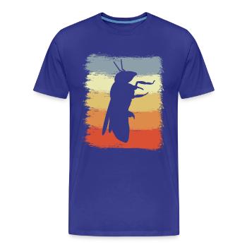 Retro Honigbiene - Männer Premium Bio T-Shirt - Königsblau - Vorne - Damien (186cm)