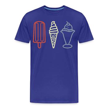 Coupes glacées - T-shirt bio Premium Homme - bleu roi - Devant - Damien (186cm)