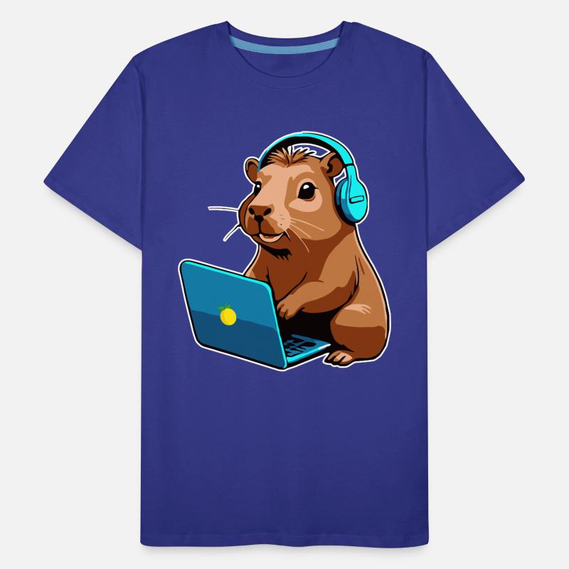 Capybara Programmierer Coder Computer Männer Premium Bio T-Shirt