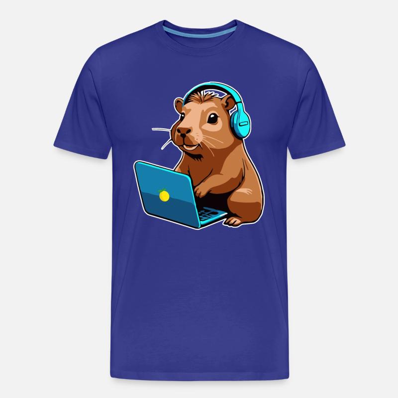 Capybara Programmierer Coder Computer - Männer Premium Bio T-Shirt - Königsblau