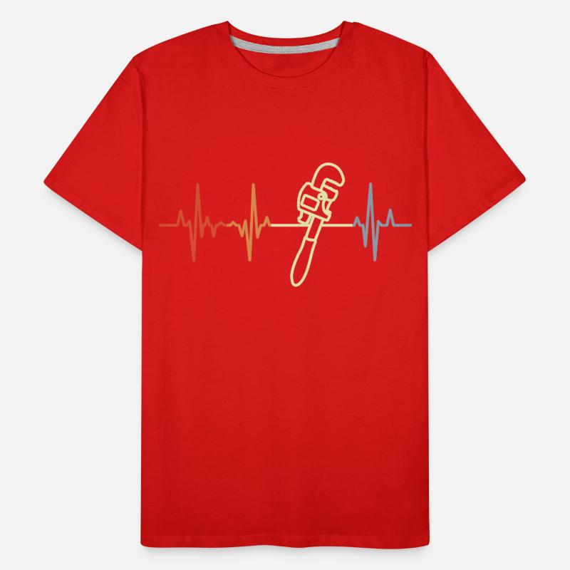 Clé à pipe Palpitations cardiaques T-shirt bio Premium Homme
