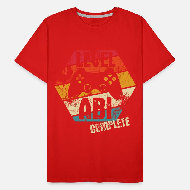 ABI - Level complete - Controller - Gamer Männer Premium Bio T-Shirt