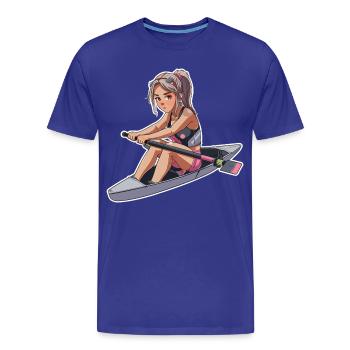 Rameur Fille Graphique - T-shirt bio Premium Homme - bleu roi - Devant - Damien (186cm)