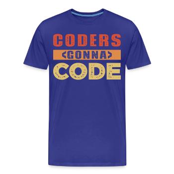 Entwickler Spruch - Männer Premium Bio T-Shirt - Königsblau - Vorne - Damien (186cm)