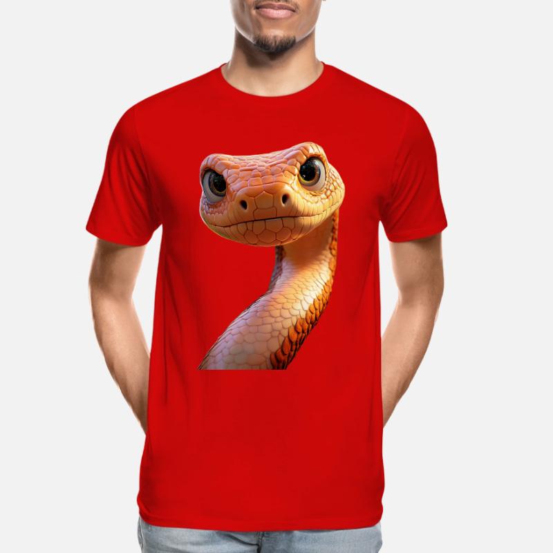 Schlange Python Kobra Mamba Klapperschlange Snake Männer Premium Bio T-Shirt