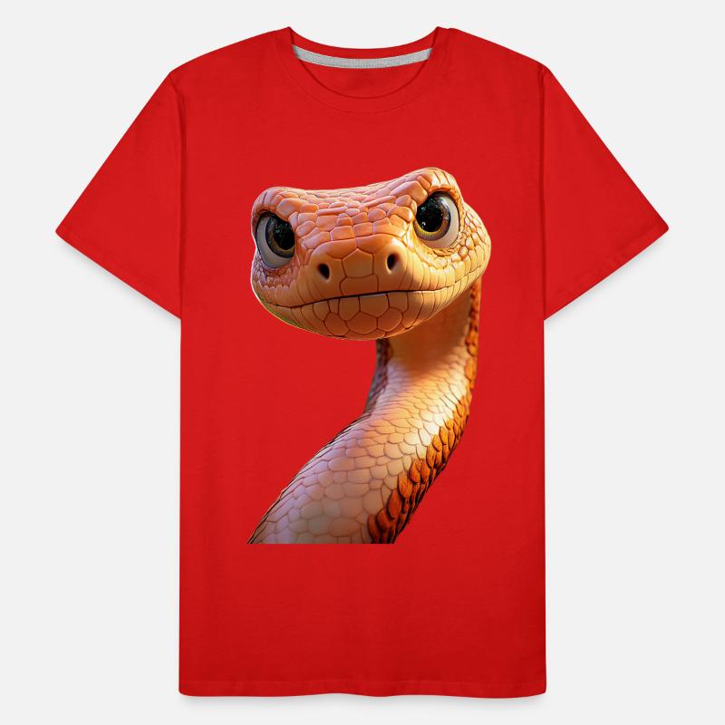 Serpent Python Cobra Mamba Serpent à sonnettes Serpent T-shirt bio Premium Homme