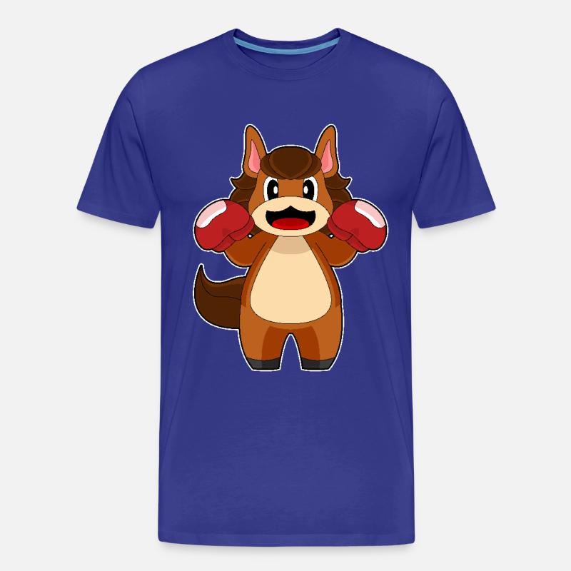 Pferd Boxer Boxhandschuhe Boxen - Männer Premium Bio T-Shirt - Königsblau