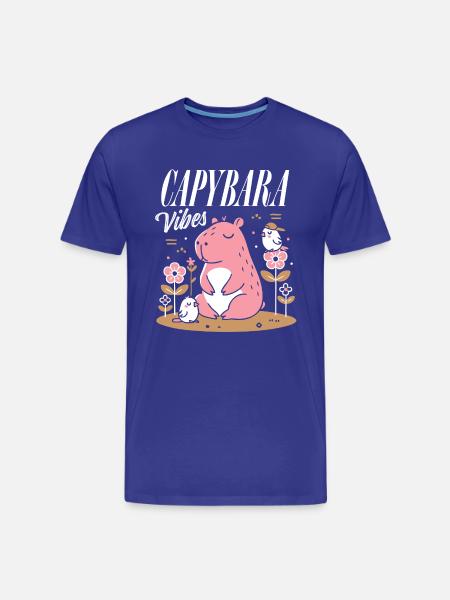 Ambiance détendue de Capybara - T-shirt bio Premium Homme - bleu roi
