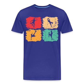 Fußball-Vintage – Solar Pulse - Männer Premium Bio T-Shirt - Königsblau - Vorne - Damien (186cm)
