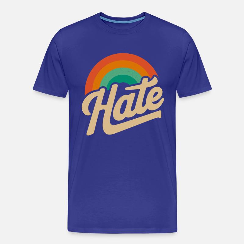 Hate aber auf eine nette weise - Männer Premium Bio T-Shirt - Königsblau