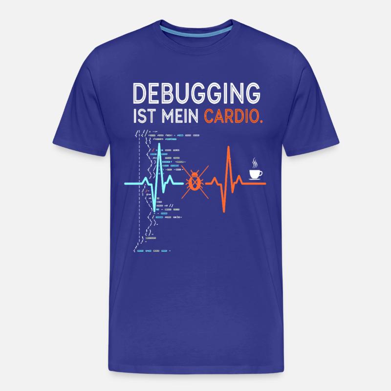 Debugging ist mein Cardio - Computer Nerd - Männer Premium Bio T-Shirt - Königsblau