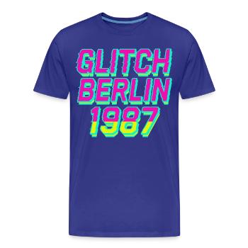 Glitch, Berlin 1987 - Men's Premium Organic T-Shirt - royal blue - Front - Damien (186cm)