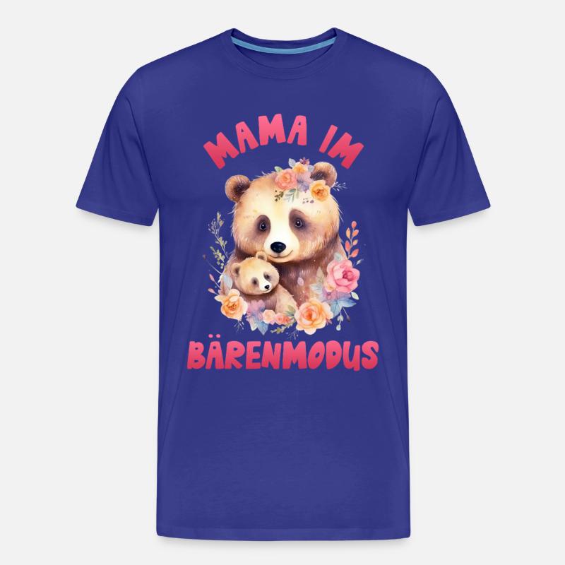 Werdende Mutter MAMA IM BÄRENMODUS Lustig - Männer Premium Bio T-Shirt - Königsblau