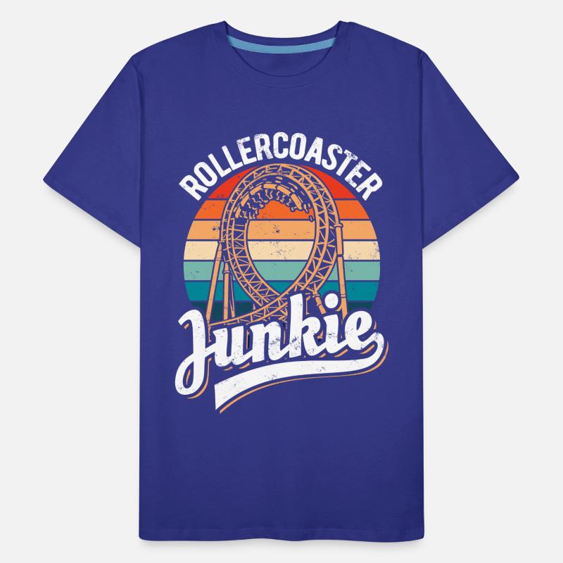 Rollercoaster Junkie - Roller Coaster - Loop Men's Premium Organic T-Shirt