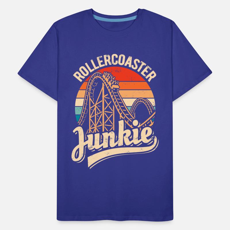 Rollercoaster Junkie - Roller Coaster - Loop Men's Premium Organic T-Shirt