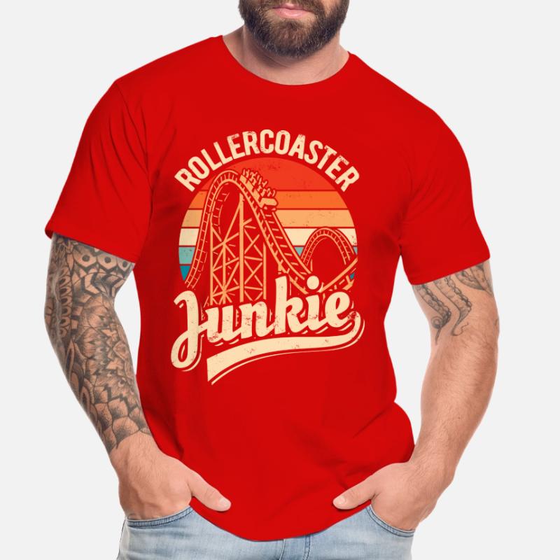 Rollercoaster Junkie - Roller Coaster - Loop Men's Premium Organic T-Shirt
