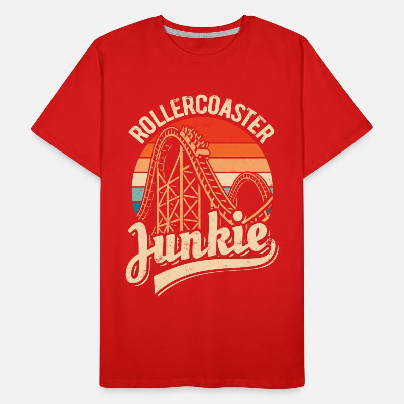 Rollercoaster Junkie - Roller Coaster - Loop Men's Premium Organic T-Shirt