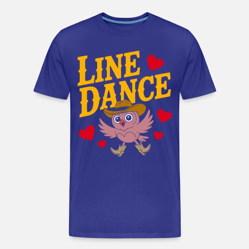 Linedance Eule mit Hut - Männer Premium Bio T-Shirt - Königsblau