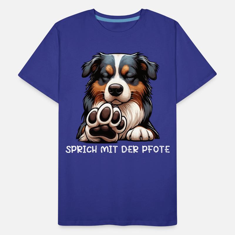 Sprich mit der Pfote Australian Shepherd Aussie  Männer Premium Bio T-Shirt