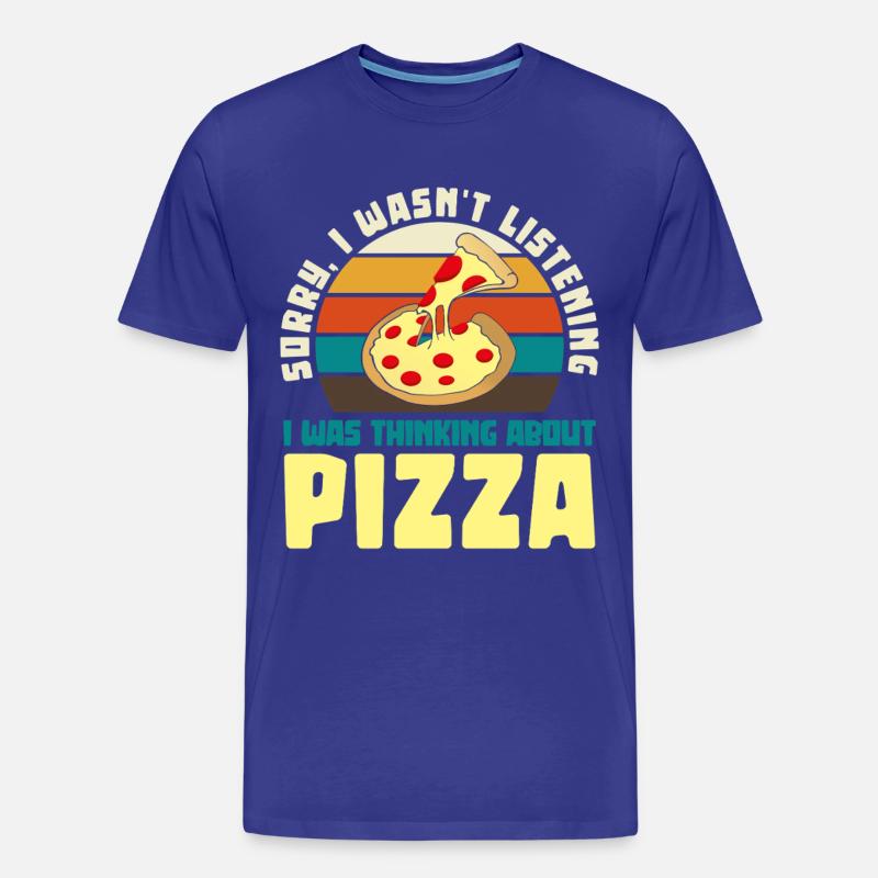 Pizza Träumer Retro Motiv - Männer Premium Bio T-Shirt - Königsblau