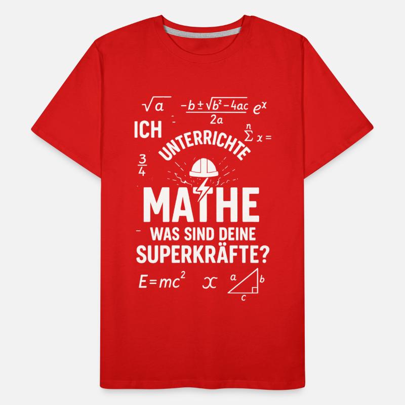 Math Superpowers – I Teach Teachers Men's Premium Organic T-Shirt