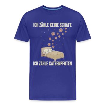 Ich zähle Katzenpfoten Bettdekor - Männer Premium Bio T-Shirt - Königsblau - Vorne - Damien (186cm)