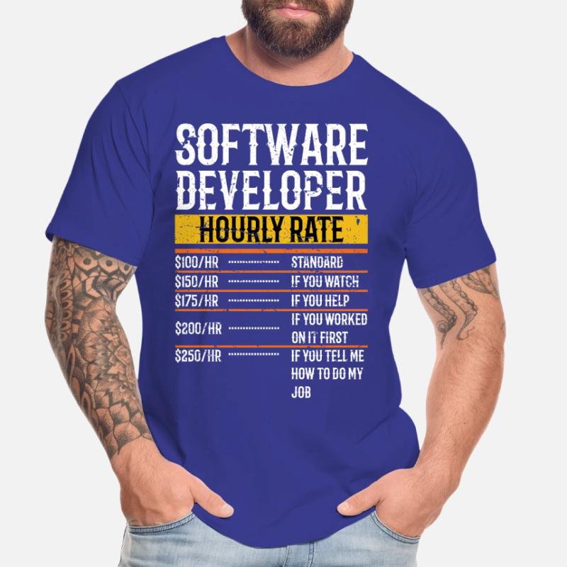 Software Developer Hourly Rate Software Developer Men's Premium Organic T-Shirt