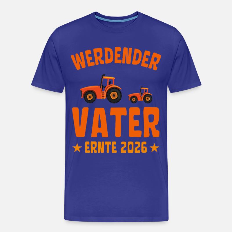 Werdender VATER Ernte 2026 Traktor - Männer Premium Bio T-Shirt - Königsblau