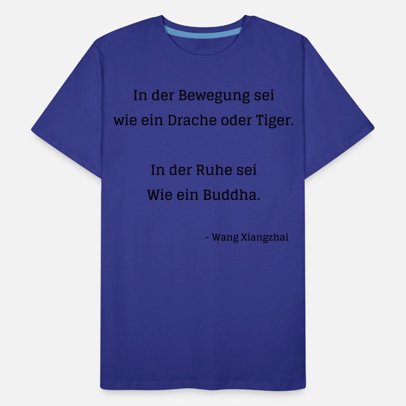In der Bewegung sei wie ein Drache oder Tiger Männer Premium Bio T-Shirt