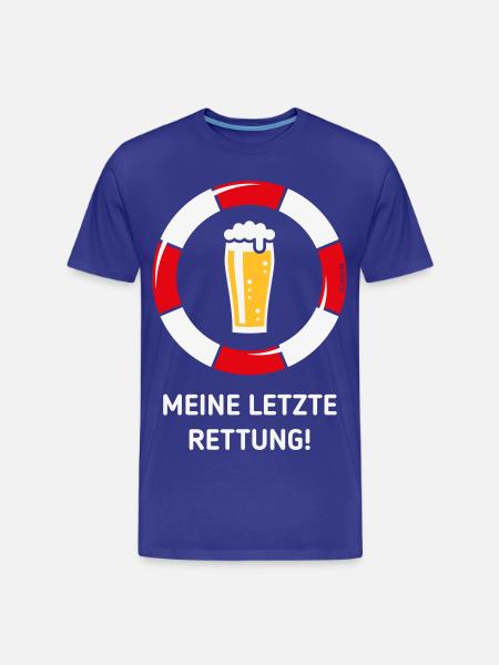 Mon dernier recours ! (Bière / Willibecher / NEG) - T-shirt bio Premium Homme - bleu roi