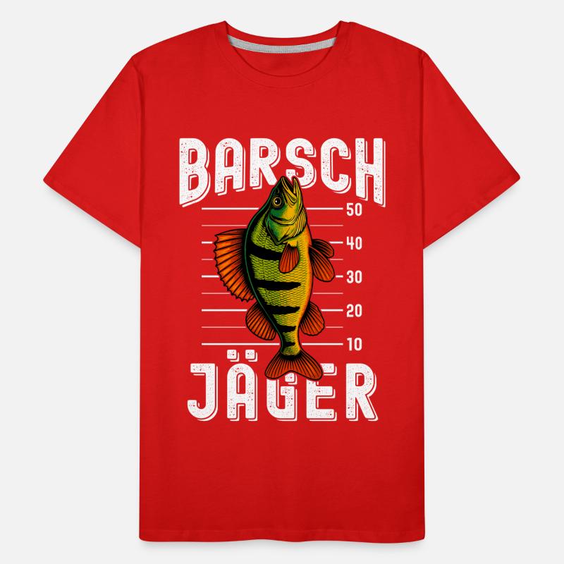 Perche Perche de chasseur Perche Perche Perche de pêche Perche T-shirt bio Premium Homme