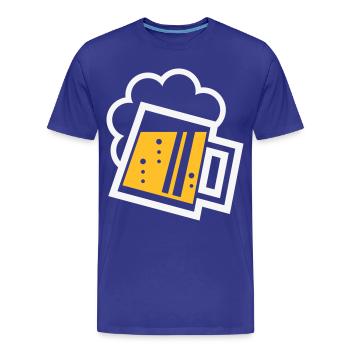 Bavarian beer mug (beer / beer mug / R /// 2C) - Men's Premium Organic T-Shirt - royal blue - Front - Damien (186cm)