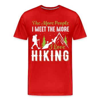 Wander - Men's Premium Organic T-Shirt - red - Front - Damien (186cm)