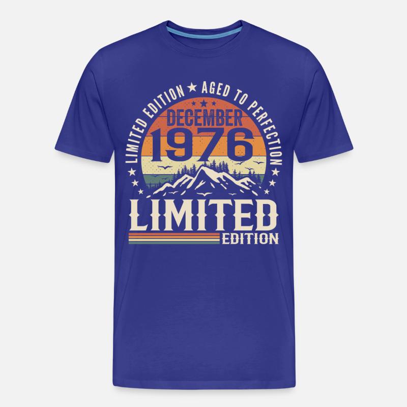 Dezember 1976 - Männer Premium Bio T-Shirt - Königsblau