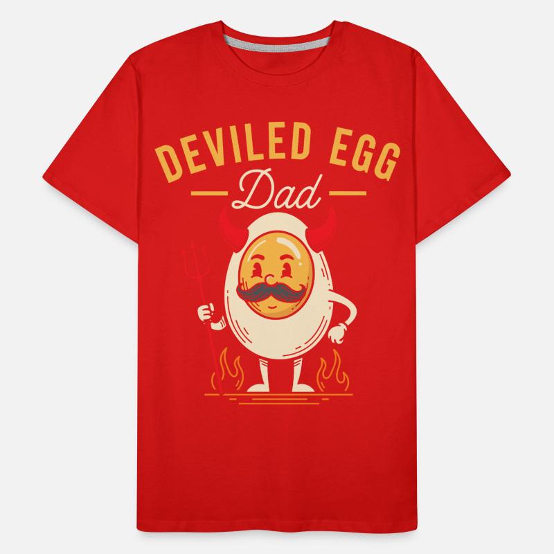 Deviled Egg Dad Thanskgiving Dinner Men's Premium Organic T-Shirt