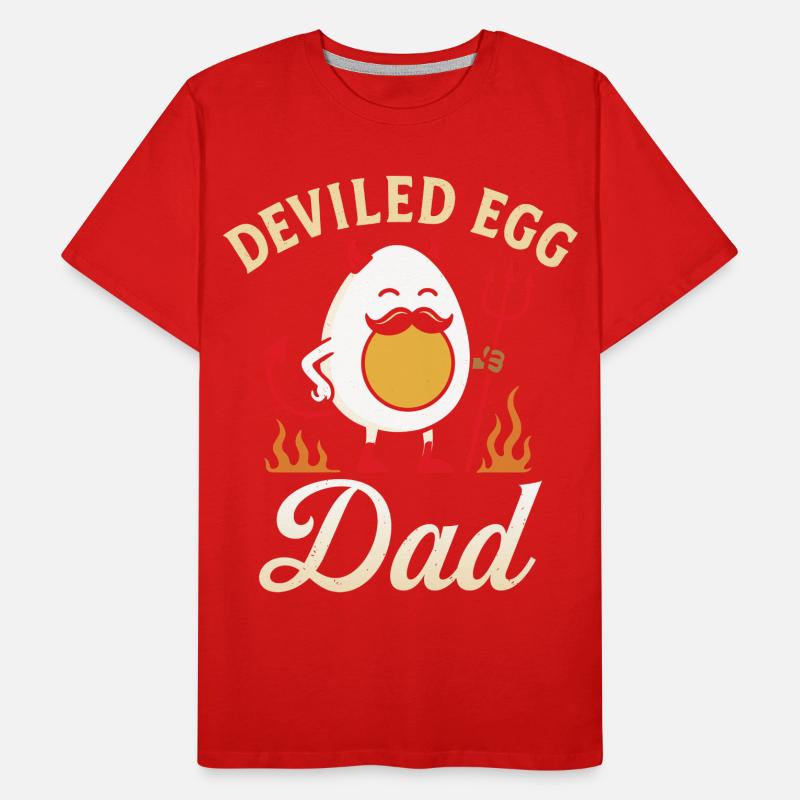 Deviled Egg Dad Thanskgiving Dinner Men's Premium Organic T-Shirt