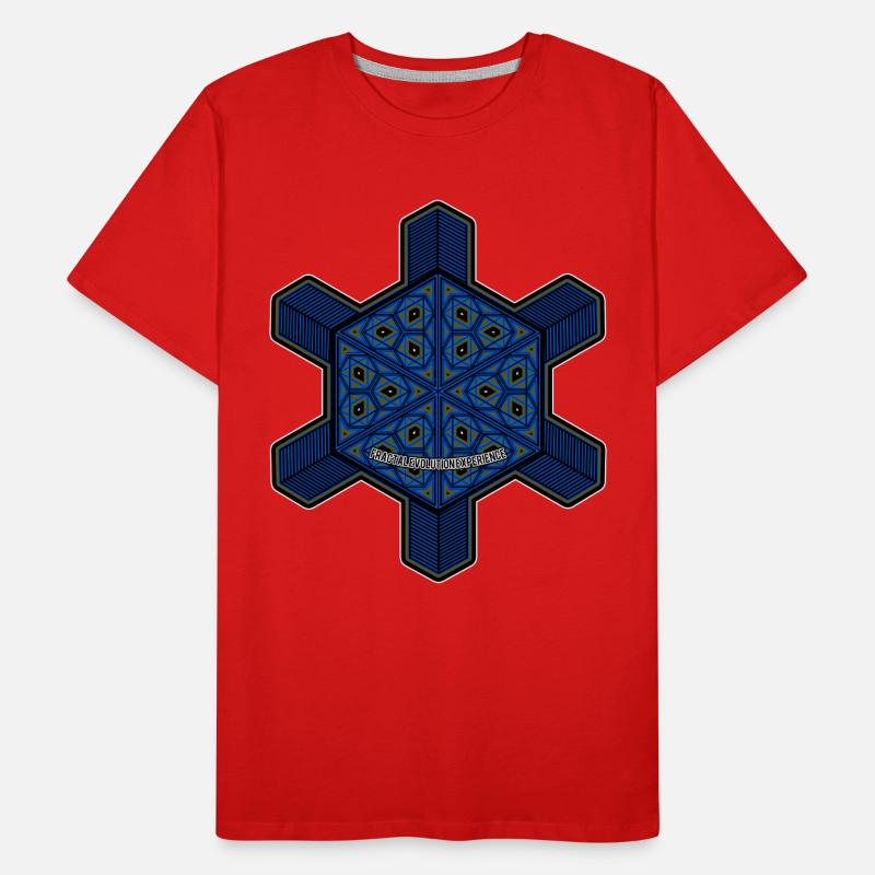 Expérience d’évolution fractale Mandala Psytrance Goa T-shirt bio Premium Homme