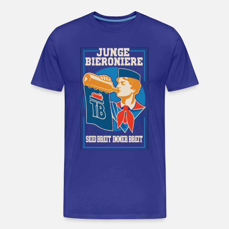 Seid breit immer breit, Junge Bieroniere - Männer Premium Bio T-Shirt - Königsblau