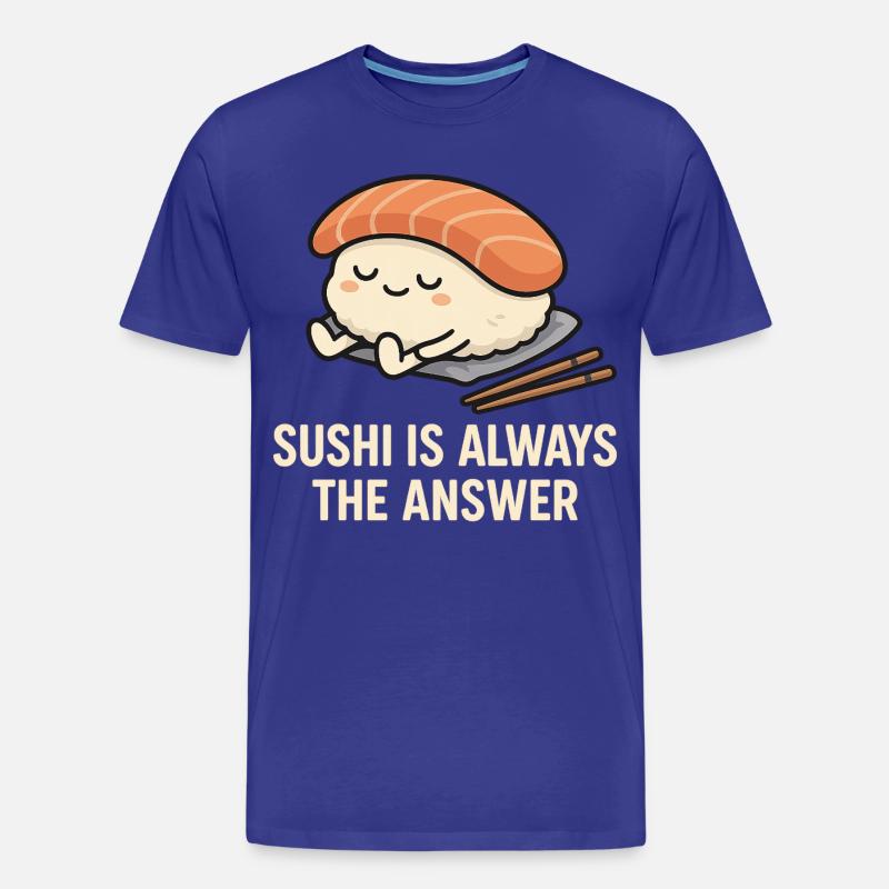 Sushi Is Always The Answer - Männer Premium Bio T-Shirt - Königsblau