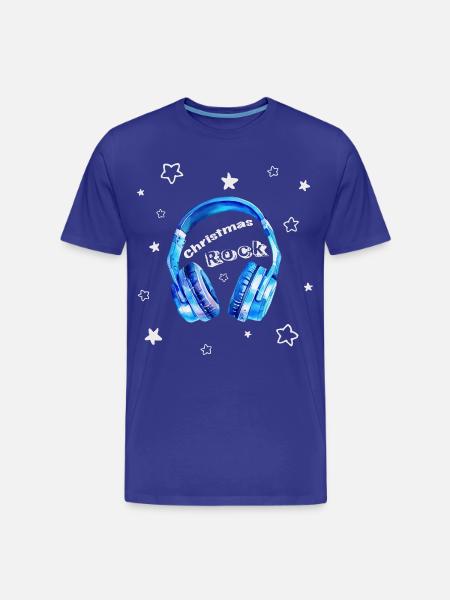 Christmas Rock - cooler Kopfhörer - Männer Premium Bio T-Shirt - Königsblau