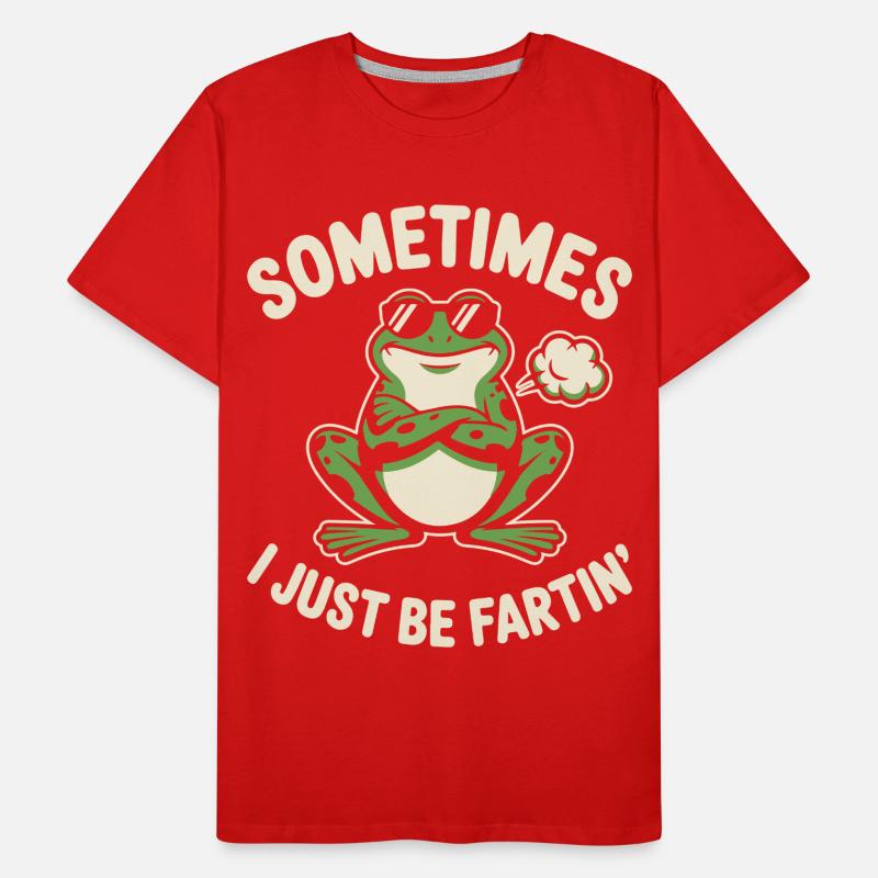 Manchmal bin ich einfach nur ein Furzfrosch Männer Premium Bio T-Shirt