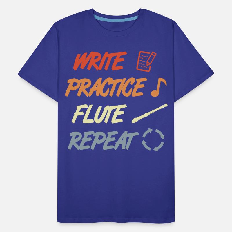 Write Practice Flute Repeat Men's Premium Organic T-Shirt