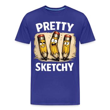 Crayons assez louches Plutôt louches - T-shirt bio Premium Homme - bleu roi - Devant - Damien (186cm)
