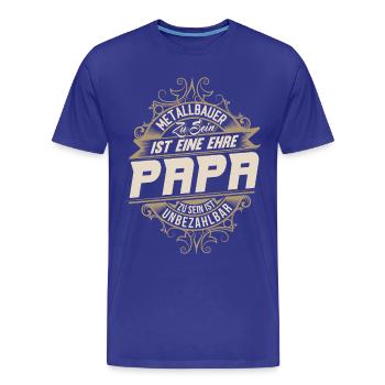 Père métallurgiste - T-shirt bio Premium Homme - bleu roi - Devant - Damien (186cm)