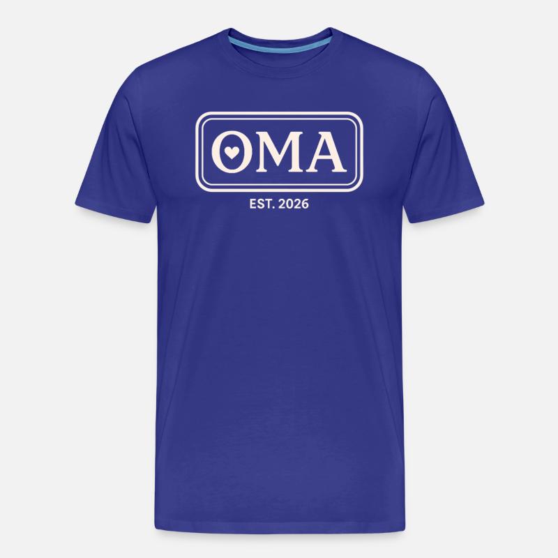 OMA EST. 2026 Stolze Großmutter Ankündigung - Männer Premium Bio T-Shirt - Königsblau