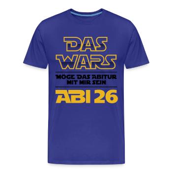 The Wars | Abi 2026 - Abitur - Gift - Men's Premium Organic T-Shirt - royal blue - Front - Damien (186cm)
