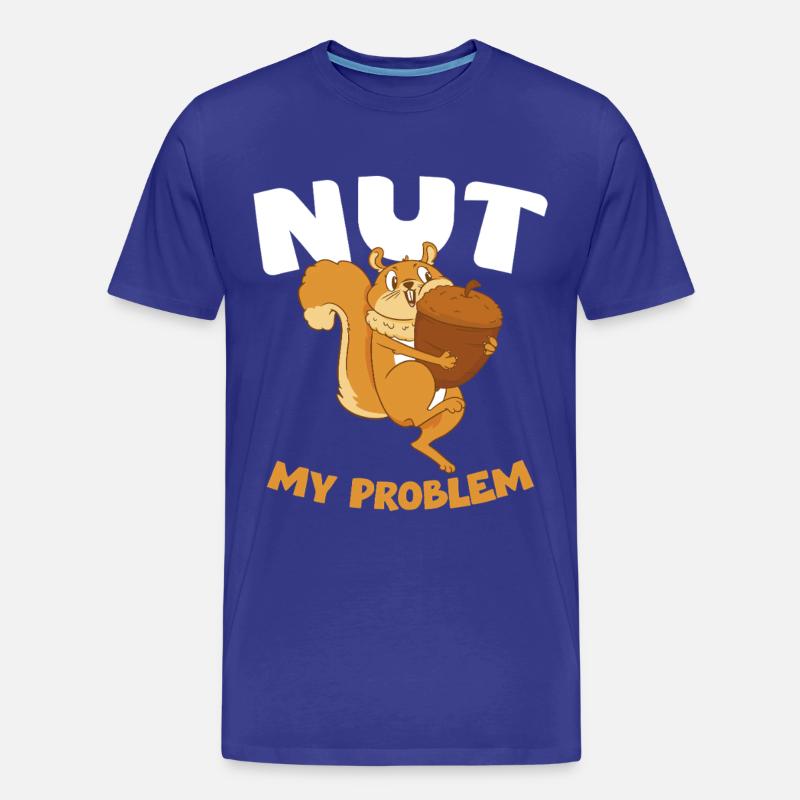 NUT MY PROBLEM Eichhörnchen - Männer Premium Bio T-Shirt - Königsblau