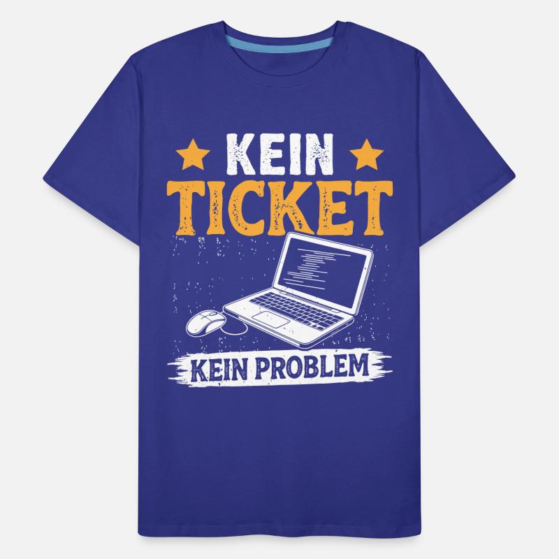 Nerd Computer NO TICKET NO PROBLEM FUNNY Men's Premium Organic T-Shirt